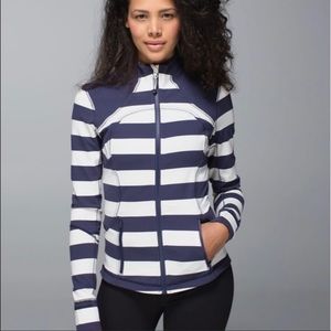 Lululemon blue and cream striped Define jacket